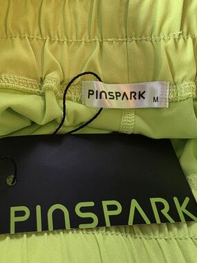 PINSpark Neon Lime Green Running Shorts.NWT